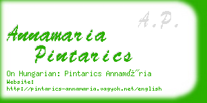 annamaria pintarics business card